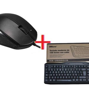 COMBO TECLADO USB KB-US9851S + MOUSE USB MO-205U IMICRO ESPAÑOL BOX