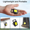 MINI LINTERNA COB LED RECARGABLE USB IMAN LLAVERO ABRIDOR 3 CAMBIOS DE LUZ FCL-5 BOX