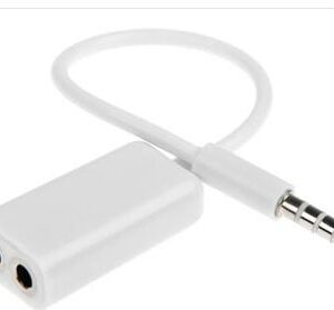 ADAPTADOR DIVISOR PLUG 3.5 A 2 JACK 3.5 STEREO CON CABLE -CONECTA 2 AURICULARES-