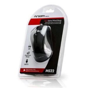 MOUSE USB ARGOMTECH MAXI MS22 NEGRO 800DPI OPTICO A00077 ARG-MS-0022 BOX