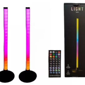 BARRA DE LUZ LED RGB IC X2 CON CONTROL 40CM USB AUDIORITMICO LIGHT MULTICOLOR BLUETOOTH NO407 BOX