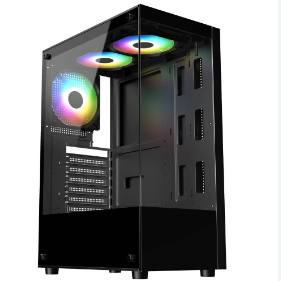 GABINETE SYX M-T78 BLACK ATX SIN FANES SIN FUENTE VIDRIO TEMPLADO BOX