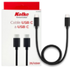 CABLE USB TIPO C M A USB TIPO C M 1.00MTS KOLKE KCC-8643 630433 25W/45W BOX