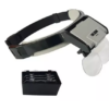 LUPA BINOCULAR VINCHA MANOS LIBRES CON LUZ 4 LENTES DOBLE LENTE 1.7X 2X 2.5X 3.5X MEGALITE ZD-3038 BOX -PILAS AAA NO INCLUIDAS-