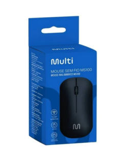 MOUSE WIRELESS MULTILASER SEM FIO MS100 SLIM 1200DPI NEGRO BOX -PILA AA NO INCLUIDA-