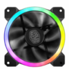 VENTILADOR 120MM FALCOM AS-01A ARGB FIJO CONECTOR 4 PINES MOLEX + CONECTOR ARGB 12V 120X120X25MM BOX