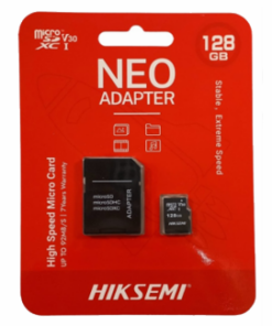 MEMORIA MICROSD 128GB HIKSEMI NEO CLASE 10 V30 CON ADAPTADOR BOX