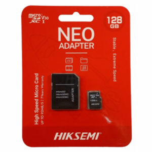 MEMORIA MICROSD 128GB HIKSEMI NEO CLASE 10 V30 CON ADAPTADOR BOX