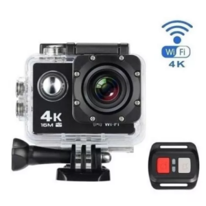 CAMARA ACTION 4K 30FPS SUMERGIBLE 30M 140 GRADOS WIFI EXPANDIBLE HASTA 32GB 900MAH CON CONTROL REMOTO INALAMBRICO 2 PULGADAS BOX