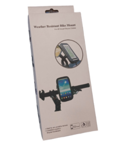 SOPORTE CELULAR UNIVERSAL PARA BICICLETA MOTO IMPERMEABLE HASTA 7 PULGADAS 145X80MM BOX