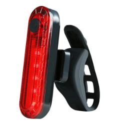 LUZ BICICLETA SEISA FY-056 TRASERA 4 MODOS DE ILUMINACION RECARGABLE POR USB VOLCANO BICYCLE LIGHT BOX