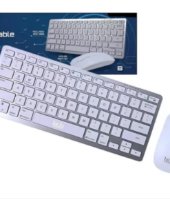 KIT TECLADO Y MOUSE INTCO RDKM-908 SLIM RECARGABLE BLUETOOTH GRIS PLATA BOX -NO INCLUIDAS PILAS 2XAAA MOUSE-