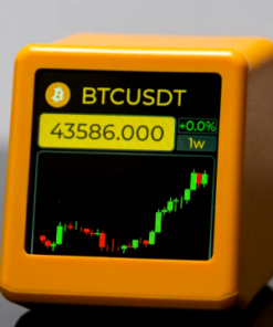 GEEK MAGIC TICKER RASTREADOR DE PRECIOS BITCOIN CRIPTO RELOJ METEOROLOGIA TASA DE CAMBIO