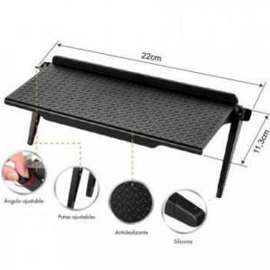 SOPORTE ESTANTE NETMAK NM-ST23 22X11.3CM PARA CELULAR Y TABLET 360 ANGULO AJUSTABLE 3KG BOX