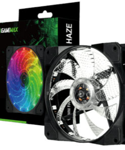 VENTILADOR 120MM GAMEMAX RAINBOWFORCE PARA GABINETE 120MM ARGB FN-12RAINBOW-M CONECTOR 3 PINES 12VDC ARGB 4 PINES MOLEX BOX