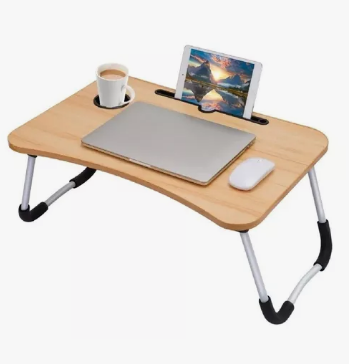 MESA BANDEJA PLEGABLE DESAYUNO COLOR MADERA