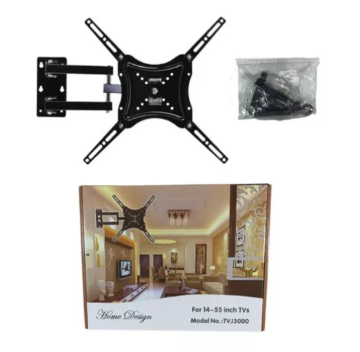 SOPORTE TV LUXAR HOME DESIGN LED PARED BRAZO MOVIL ARTICULADO 14 A 55 HASTA 50KG HDL-117B-2 NEGRO BOX