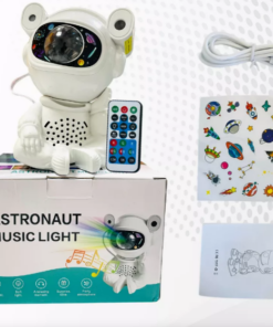 PROYECTOR ASTRONAUTA GALAXIA ESTRELLAS BLUETOOTH PARLANTE BLANCO