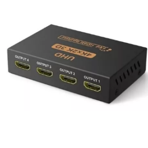 SPLITTER HDTV 1X4 4K UHD 2K FULL HD 3D PARA 4 PANTALLAS 1.4B BOX
