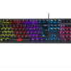 TECLADO USB MULTILASER GK-500 MECANICO SWITCH AZUL RAINBOW ANTI GHOSTING GAMER NEGRO BOX