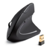 MOUSE WIRELESS ERGONOMICO DISEÑO VERTICAL USB PC NEGRO BOX