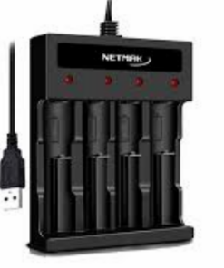 CARGADOR DE PILAS NETMAK NM-CH5 AA AAA 1.2V SLOT 4 PILAS USB BOX -REQUIERE USB 5V MINIMO 1A PARA FUNCIONAR NO INCLUIDO-