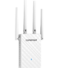 REPETIDOR COMFAST CF-WR306S V2 1XRJ45 2.4GHZ 300MBPS 4ANTENAS WIRELESS INCLUYE CABLE DE RED BOX – CON ADAPTADOR 2 ESPIGAS RECTAS BLANCO-