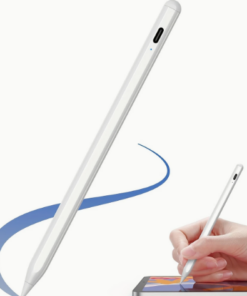 LAPIZ OPTICO STYLUS CELULAR TABLET CAPACITIVO 2EN1 CON 2 PUNTAS A BATERIA CARGA POR PUERTO TIPO C BOX -SOLO IPAD 2018 A 2024 NO ES COMPATIBLE CON ANDROID-