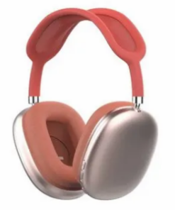AURICULAR VINCHA P9 SLOT MICROSD + JACK 3.5MM MANOS LIBRES BLUETOOTH 5.3 ROJO CON ROSA BOX