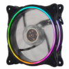 VENTILADOR 120MM RAPTOR FROST SLIM RING PWM ARGB NEGRO 3 PIN M-H 2.54-4 PIN H BOX