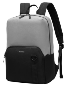 MOCHILA KOLKE KVM-655 ESSENTIAL 2 COMPARTIMIENTOS CON CIERRE DIMENSIONES 42X31X12CM NEGRA CON GRIS