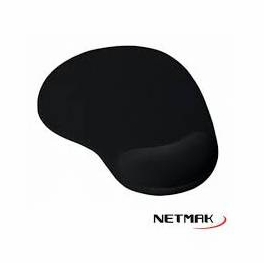 PAD MOUSE GEL NEGRO NETMAK NM-PGEL 24X21CM BLISTER