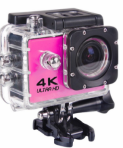 CAMARA GOPLUS CAMPRO 4K 30FPS SUMERGIBLE 30M 170 GRADOS WIFI SOPORTA HASTA 64GB 900MAH COLOR PINK
