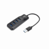 HUB USB NOGANET NGH-47 4 PORT USB 3.0 CABLE 18CM 100X34X19MM BOX
