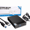 CARRY DISK 2.5 3.5 SATA USB 3.0 SHUOLE INCLUYE CABLE USB3.0 Y TRANSFORMADOR 12V 2A BOX