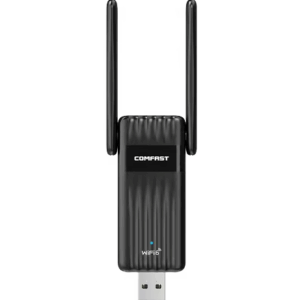 PLACA DE RED WIFI USB COMFAST CF-943F DUALBAND 2.4GHZ 5GHZ WIFI6 AX900 BLUETOOTH 5.3 DOBLE ANTENA BOX
