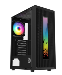 GABINETE RAPTOR VORTEX VIDRIO TEMPLADO NEGRO SIN FUENTE ATX/ITA/M-ATX 1FAN 120MM LED RGB BOX