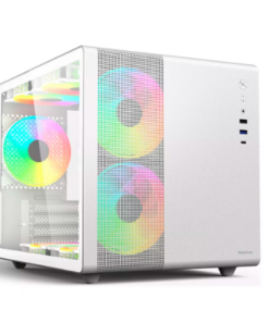GABINETE SOLARMAX CM-W300 BLANCO VIDRIO TEMPLADO GAMER 3FAN MICRO ATX BOX