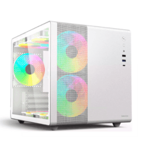 GABINETE SOLARMAX CM-W300 BLANCO VIDRIO TEMPLADO GAMER 3FAN MICRO ATX BOX