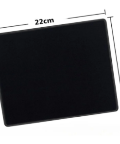 PAD MOUSE JNG SMALL 18X22CM 180X220X2MM LISO ANTIDESLIZANTE BORDES COSIDOS NEGRO