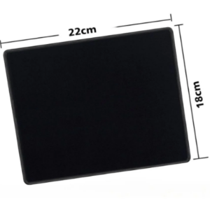 PAD MOUSE JNG SMALL 18X22CM 180X220X2MM LISO ANTIDESLIZANTE BORDES COSIDOS NEGRO