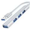 HUB USB 4 PUERTOS USB H 1XUSB3.0 / 3XUB2.0 SIMIL METALICO C-809