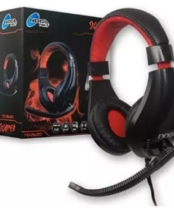 AURICULAR VINCHA NOGANET NG-8620 CABLE PLANO 1.80 MTS MICROFONO FLEXIBLE 180 2X3.5MM GAMER BOX