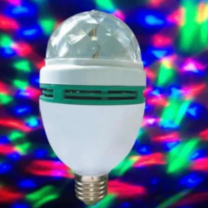 LAMPARA FOCO BOLA LED RGB 220V 3W E27 SIN ADAPTADOR GIRATORIO MASUYA BOX
