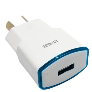 CARGADOR 220V A USB ETHEOS CUSB21A 5V 2.1A – 1 PORT BOX