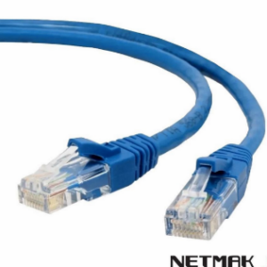 CABLE PATCH CORD 15.00MTS NETMAK CAT5 NM-C04 15 AZUL EN BOLSA