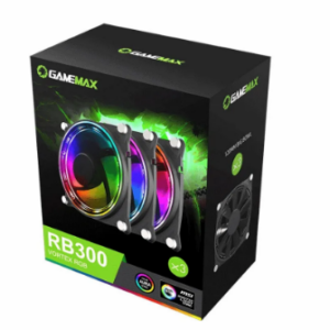 VENTILADOR GAMEMAX PARA GABINETE X3 120MM ARGB RB300 VORTEX RGB 3PIN + 4 PIN MOREX BOX