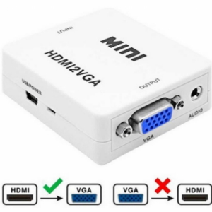 MINI ADAPTADOR CONVERSOR HDMI A VGA CON AUDIO MINI HDMI2VGA BOX
