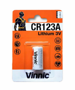 PILA CR123A VINNIC 3V LITHIUM 1680MAH BLISTER X UNIDAD