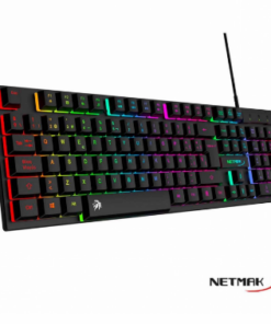 TECLADO USB NETMAK NM-X408 MULTIMEDIA RETROILUMINADO GAMER ESPAÑOL BOX